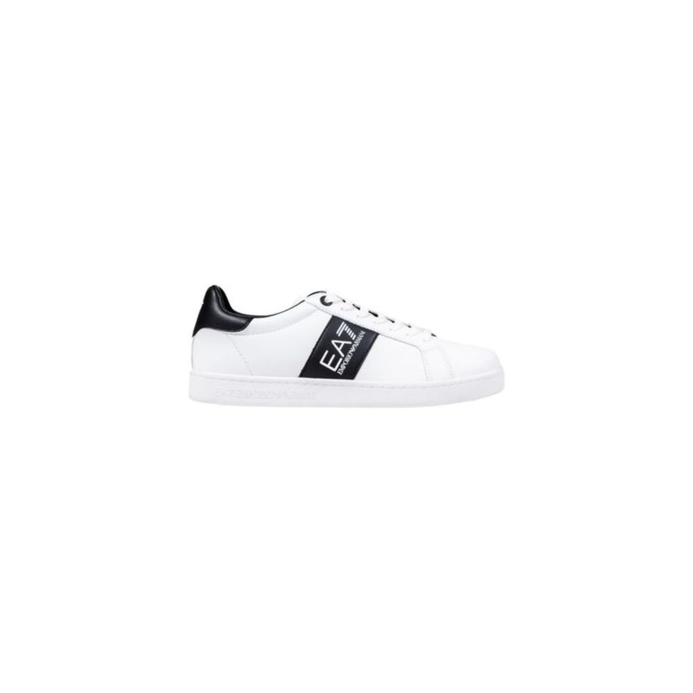 EA7 Emporio Armani Black And White Leather Low Top Men's Sneakers